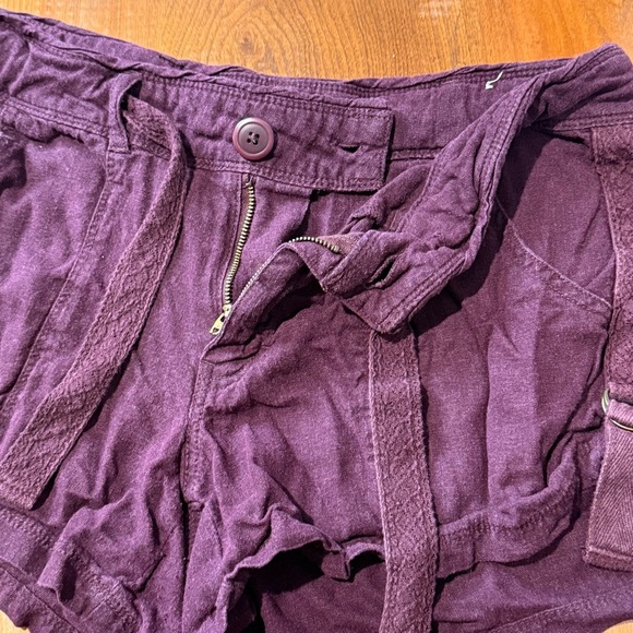 Maurices Outfit Purple plaid button down W Purple shorts Size M top 9/10 bottom - Picture 11 of 16